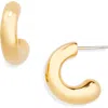 Soko Chunky Dash Hoop Earrings In Gold