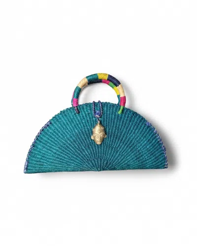 Sokona Women's Blue Kusana – Lagoon Handwoven Handbag