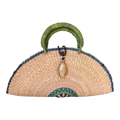 Sokona Women's Blue / Neutrals / Green Kusana Handwoven Bag Natural Balance  Arc