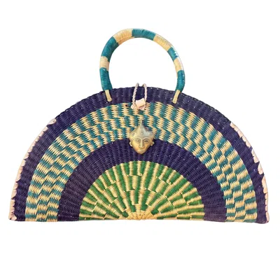 Sokona Women's Green / Blue / Black Grande Kusana – Deep Waters. In Green/blue/black