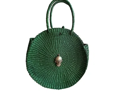 Sokona Women's Green Esengo Grande Verdant Handwoven Bag