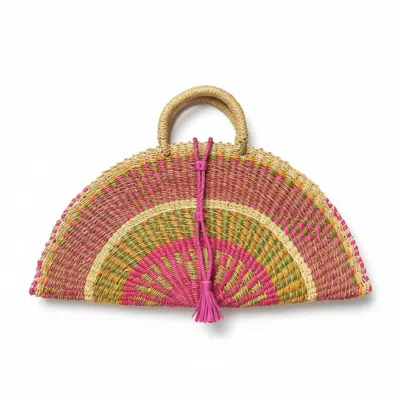 Sokona Women's Kusana Half Moon Bag Sunset Pink