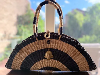Sokona Women's Neutrals / Black Akua — Monochrome Handwoven Bag