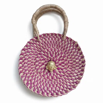 Sokona Women's Pink Esengo Large Raspberry Handwoven Bag