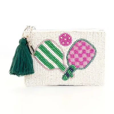Sol & Mer Beadeded Coin Purse Womens Wallet In Green