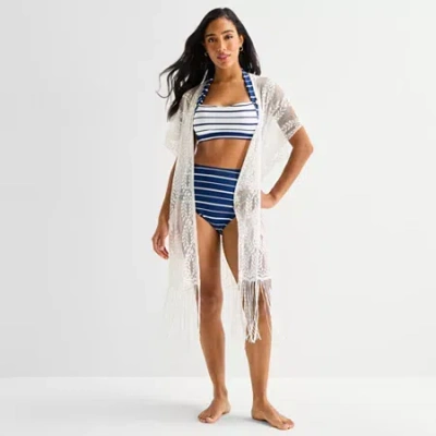 Sol & Mer Sol And Mer Lace Topper Wrap In Gray