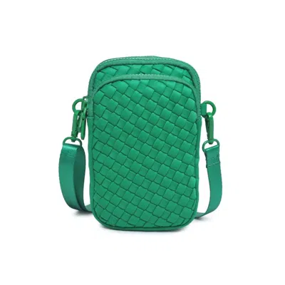Sol And Selene Divide & Conquer Woven Neoprene Crossbody In Kelly Green
