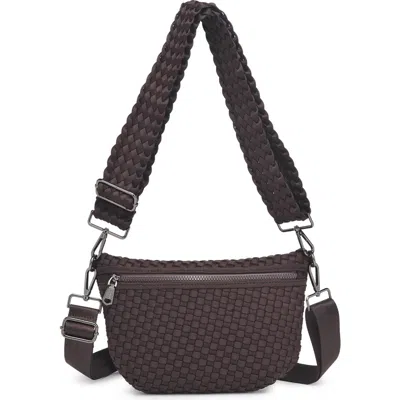 Sol And Selene Ethereal - Woven Neoprene Crossbody Bag In Chocolate