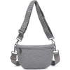 Sol And Selene Ethereal - Woven Neoprene Crossbody Bag In Grey