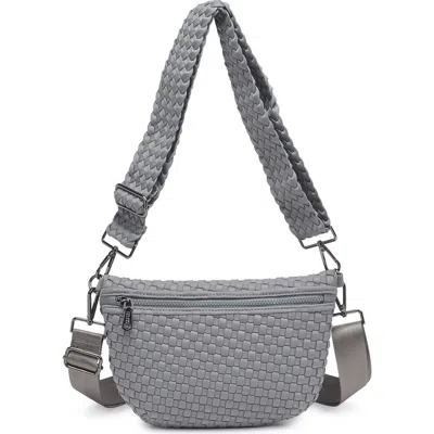Sol And Selene Ethereal - Woven Neoprene Crossbody Bag In Grey