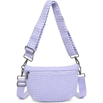 Sol And Selene Ethereal - Woven Neoprene Crossbody Bag In Lilac