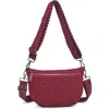 Sol And Selene Ethereal - Woven Neoprene Crossbody Bag In Wine