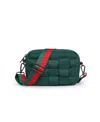 Sol And Selene Inspiration Small Woven Crossbody In Emerald