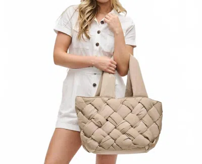 Sol And Selene Intuition East West Tote Bag In Nude In Brown