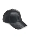 Sol & Selene Vegan Leather Baseball Cap In Black