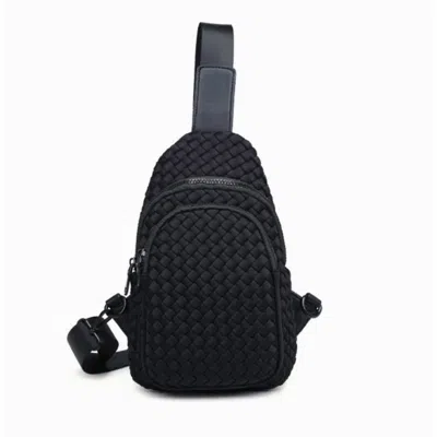 Sol And Selene Women's Beyond The Horizon Woven Neoprene Sling Backpack In Black