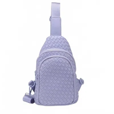Sol And Selene Women's Beyond The Horizon Woven Neoprene Sling Backpack In Lilac Purple In Multi