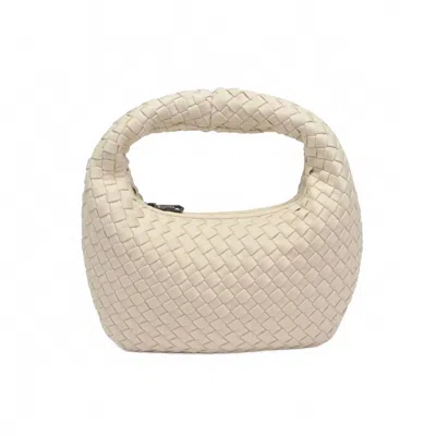 Sol And Selene Women's Dare To Dream Small Woven Neoprene Clutch Bag In Cream In White