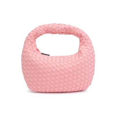 Sol And Selene Women's Dream Small Woven Neoprene Hobo Bag In Blush In Gold