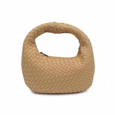 Sol And Selene Women's Dream Small Woven Neoprene Hobo Bag In Nude In Brown