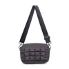 Sol And Selene Women's Inspiration Quilted Nylon Crossbody Bag In Grey
