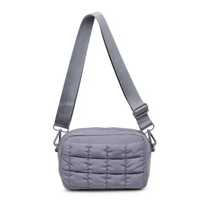 Sol And Selene Women's Quilted Puffer Nylon Crossbody Bag In Grey In Gray