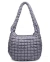 Sol And Selene Women's Revive Puffer Hobo Bag In Gray In Grey