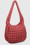 Sol And Selene Women's Revive Quilted Hobo Bag In Terracotta