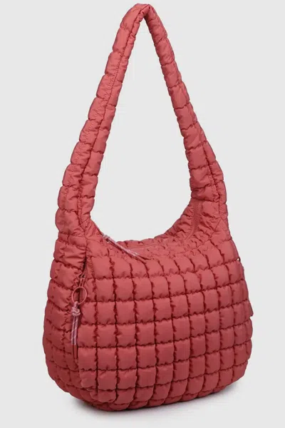 Sol And Selene Women's Revive Quilted Hobo Bag In Terracotta