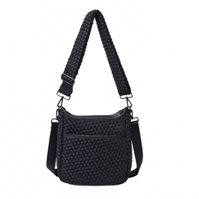 Sol And Selene Women's Woven Neoprene Crossbody Bag In Black