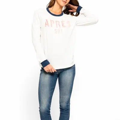 Sol Angeles Apres Ski Ringer Tee In White