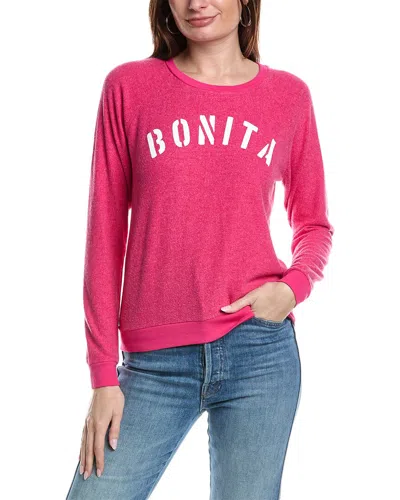 Sol Angeles Bonita Hacci Pullover In Pink