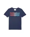 Sol Angeles Boys' Americana Waves Cotton Tee - Little Kid, Big Kid In Indigo