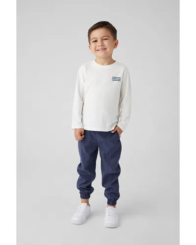 Sol Angeles Boys' Raised By Waves Long Sleeve Cotton Tee - Little Kid, Big Kid In D White