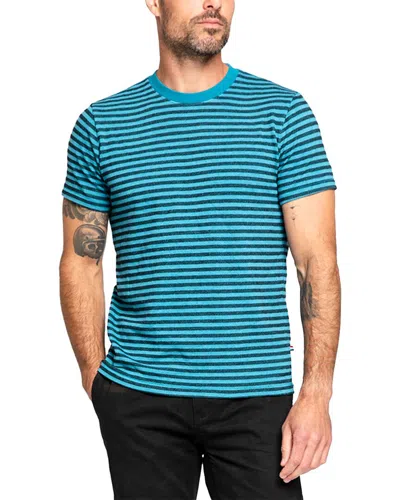 Sol Angeles Charcoal Stripe Crew Shirt In Blue