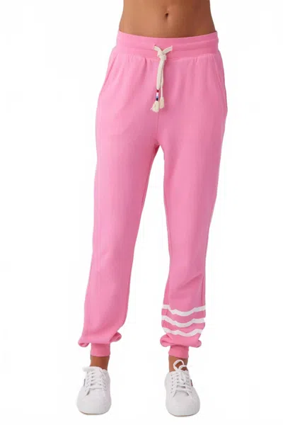 Sol Angeles Coastal Waves Jogger Pants In Pink