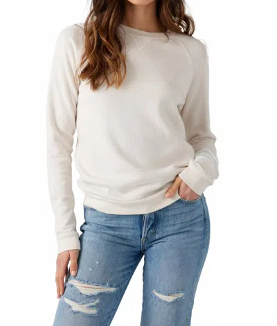 Sol Angeles Coastal Waves Pullover In Ecru In White