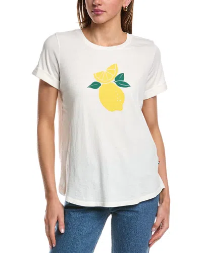 Sol Angeles Cuffed Sleeve T-shirt In White