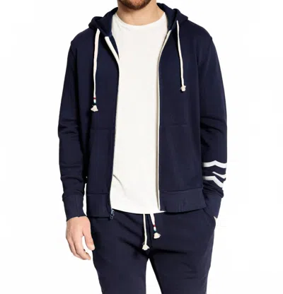 Sol Angeles Essential Coastal Zip Hoodie In Indigo In Blue