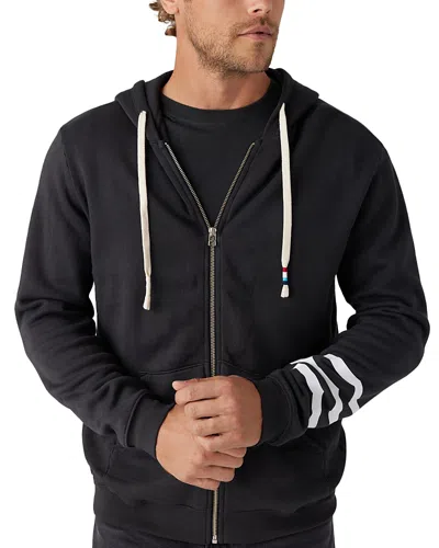 Sol Angeles Essential Waves Zip-up Hoodie In Black