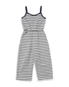 Sol Angeles Girls' Katrina Cotton Stripe Jumpsuit - Little Kid, Big Kid In Indigo Stripe