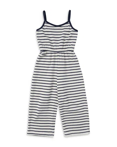 Sol Angeles Girls' Katrina Cotton Stripe Jumpsuit - Little Kid, Big Kid In Indigo Stripe