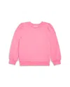 Sol Angeles Girls' Puff Sleeve Sweatshirt - Little Kid, Big Kid In Punk Pink