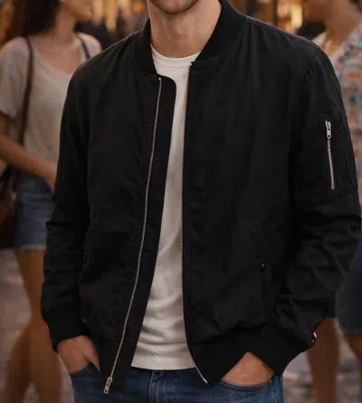 Sol Angeles Keith Bomber Jacket In Black