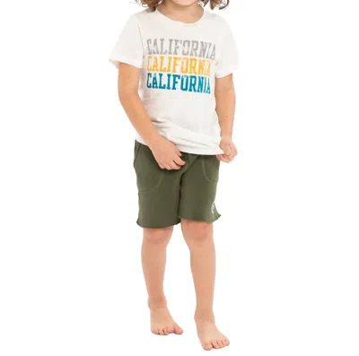 Sol Angeles Kid's California Tee In White In Multi