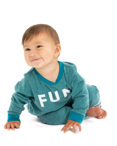 Sol Angeles Kid's Essential Hacci Jogger In Teal In Green