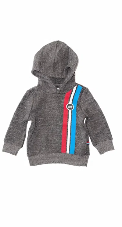 Sol Angeles Kid's Striped Hoodie In Gray