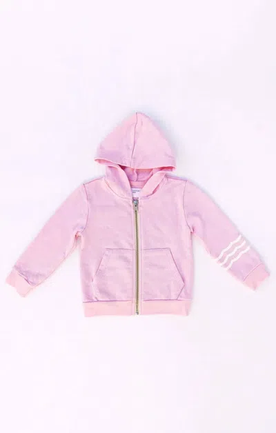 Sol Angeles Kid's Zip Hoodie In Pink In Gold