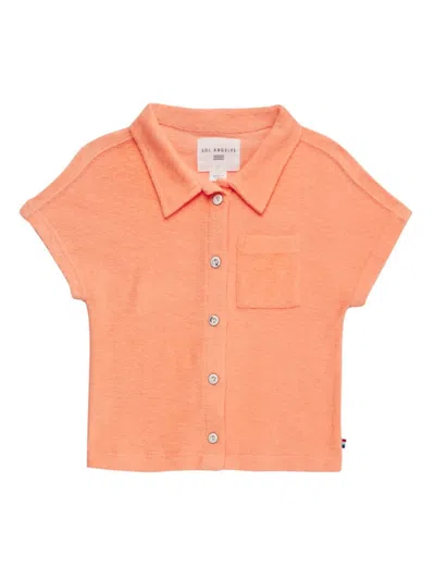 Sol Angeles Boys' Terry Cotton Cabana Shirt - Little Kid, Big Kid In Coral