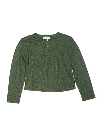 Sol Angeles Kids' Long Sleeve Henley Shirt In Green